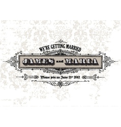Wedding invites vector image