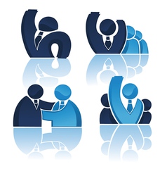 Office team and successful business vector image