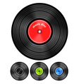 Vinyl audio discs set Vinyl audio discs set vector image