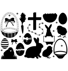 Easter set vector image