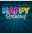 Happy birthday card vector image
