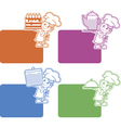 Chef stickers vector image
