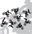 Motocross rider jump vector image