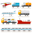Transport icons vector image