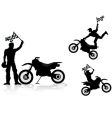 Motocross rider vector image