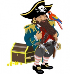 Pirate illustration vector image