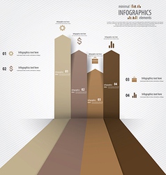 Minimal infographics design elements vector image