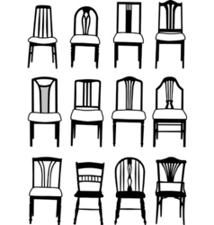Dining chairs vector image