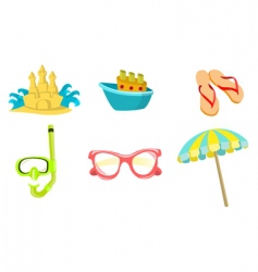 Summer icons vector image