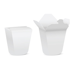 Chinese take-out box isolated on white background vector image