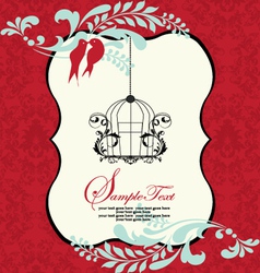 Floral invitation card vector image