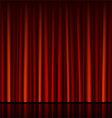 Seamless red curtain with stage vector image