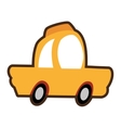 Cartoon car cab yellow icon vector image