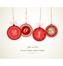 Retro Christmas balls with text space vector image