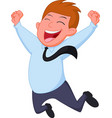 Happy businessman cartoon vector image