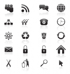 Web icons set vector image