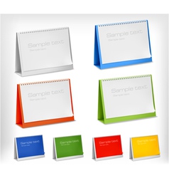 Blank desktop calendars vector image