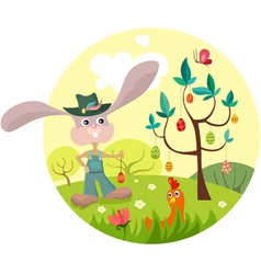 Easter card vector image