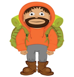 Cartoon tourist vector image