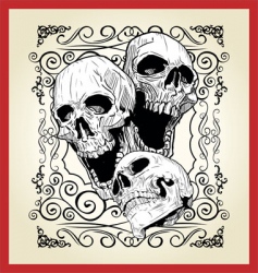 Skull tattoo illustration vector image
