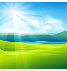 Abstract summer landscape vector image