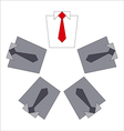 White collar and his business team vector image
