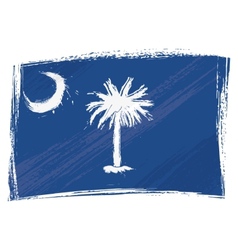 Grunge South Carolina flag vector image