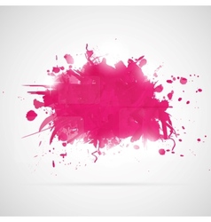 Abstract background with pink paint splashes vector image