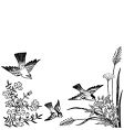 Antique corner design engravings vector image