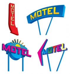 Motel signs vector image