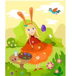 Easter card vector image