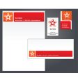 Stationery template with star logo vector image