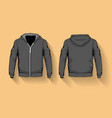 Men s hoodie shirts template front and back vector image