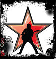 Rock star grunge background vector image
