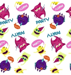 Monsters pattern Monsters pattern vector image