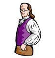 Benjamin franklin noble aristocratic vector image
