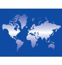 World map blue vector image