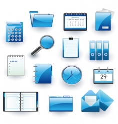 Business and office icon set vector image