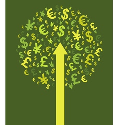 Abstract money tree vector image