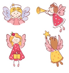 Collection of angels vector image
