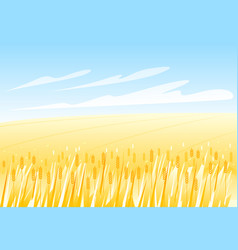 Wheat field landscape Wheat field landscape vector image