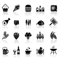 Food icons vector image