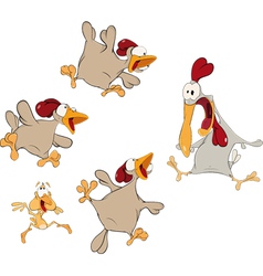 Hens and a cock vector image