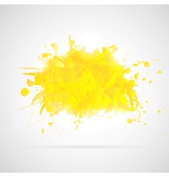 Abstract background with yellow paint splashes vector image
