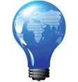 Environmental concept light bulb globe vector image