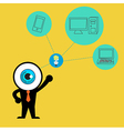 The blue eye get idea to cloud concept computing vector image