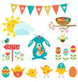 Easter design elements vector image