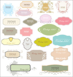 Vintage empty labels vector image