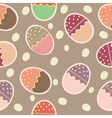 Easter Seamless pattern with eggs background vector image