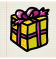 Doodle cartoon gift vector image